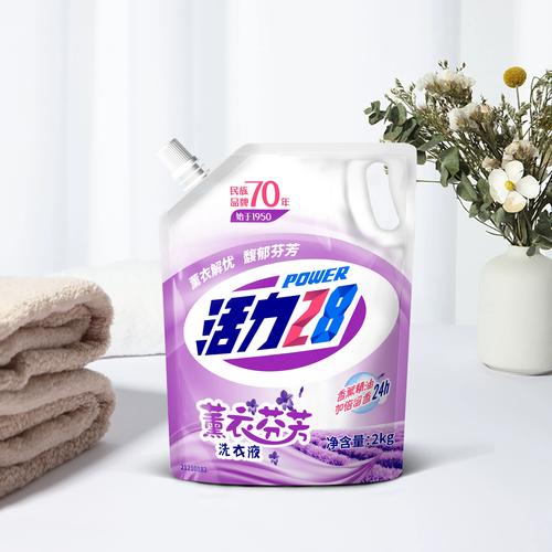 活力28洗衣液薰衣芬芳2kg袋装-6袋