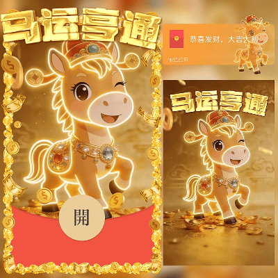 【红包封面】马运亨通/2026新年马年暴富/新版动态/ln